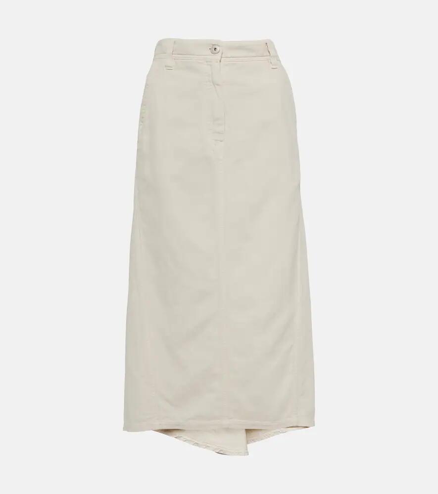 Brunello Cucinelli Cotton and linen midi skirt Cover