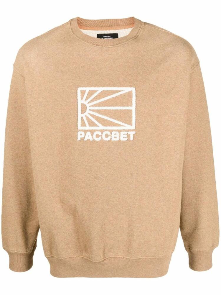 RASSVET embroidered-logo cotton sweatshirt - Neutrals Cover