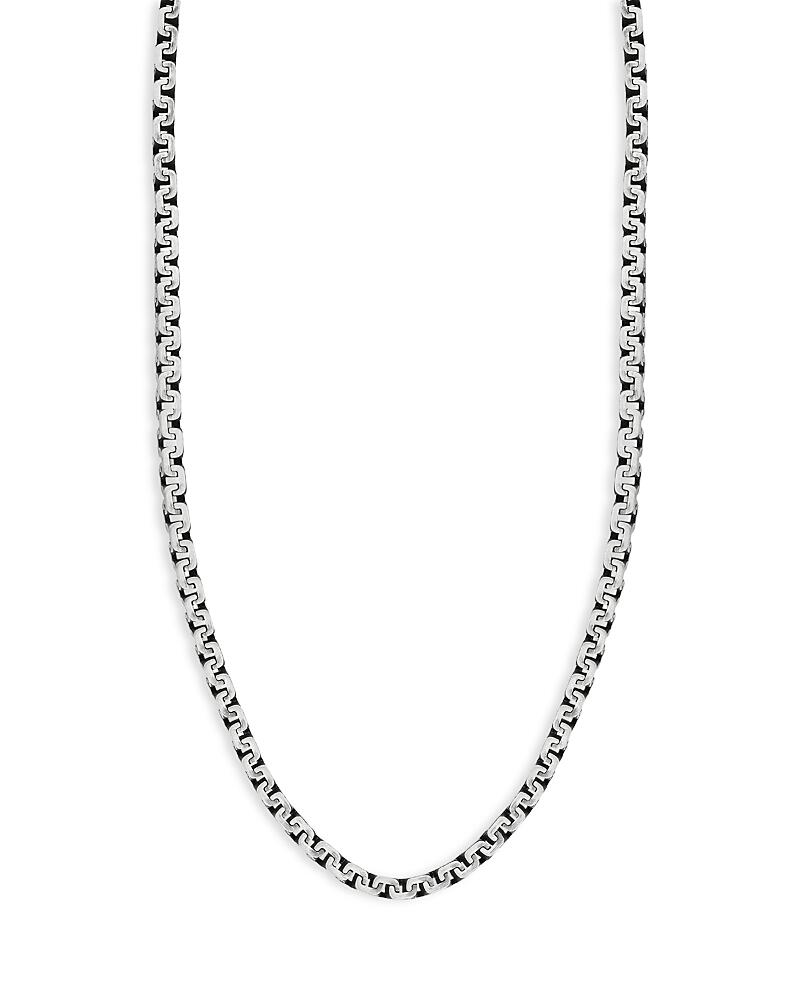 Milanesi And Co Men's Sterling Silver Oxidized Box Chain Necklace, 20 Cover