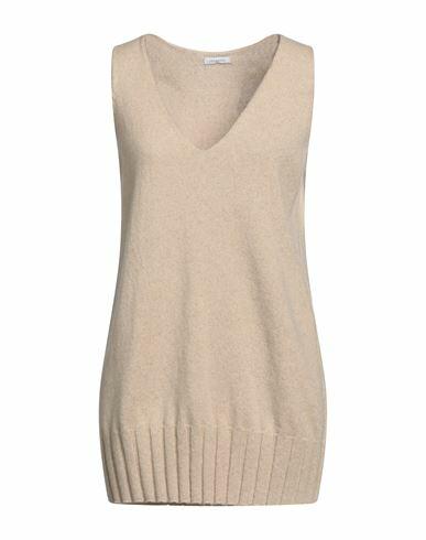 Malo Woman Sweater Sand Cashmere, Wool Cover