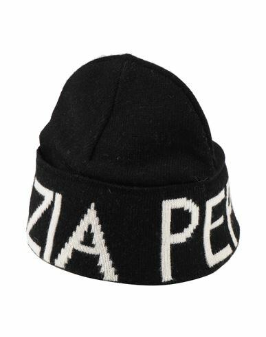 Patrizia Pepe Woman Hat Black Wool, Polyamide Cover