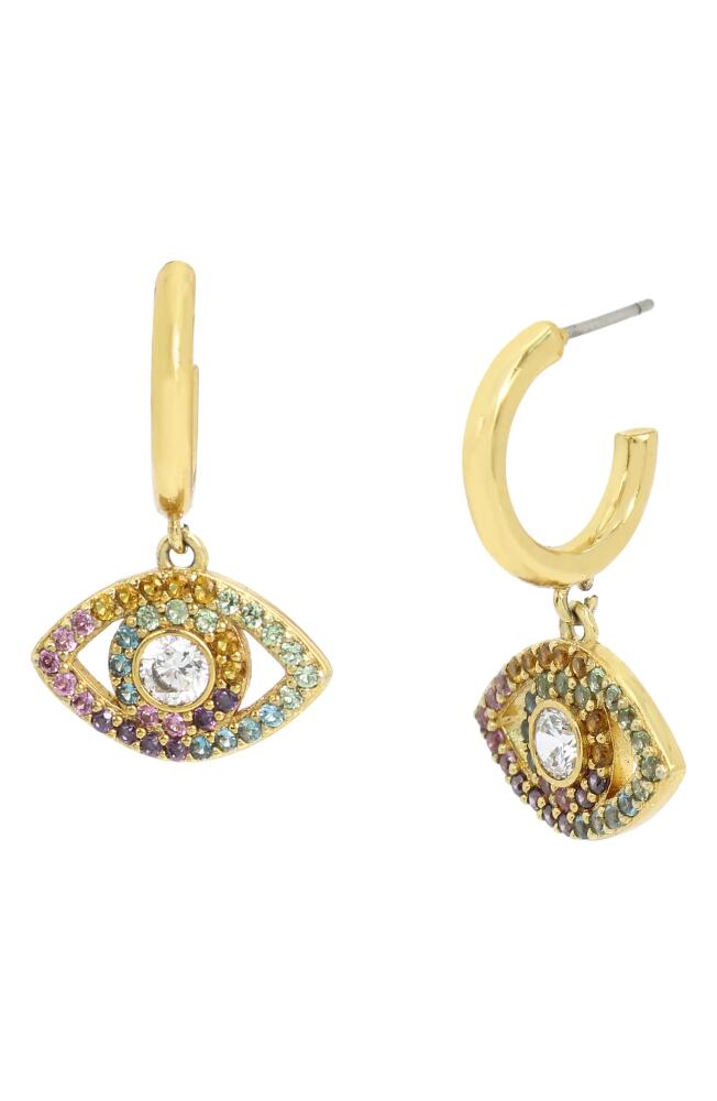 Kurt Geiger London Pavé Evil Eye Huggie Hoop Earrings in Gold Multicolor Cover