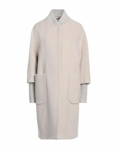 Peserico Woman Coat Light grey Virgin Wool, Polyamide, Cashmere, Wool, Elastane Cover