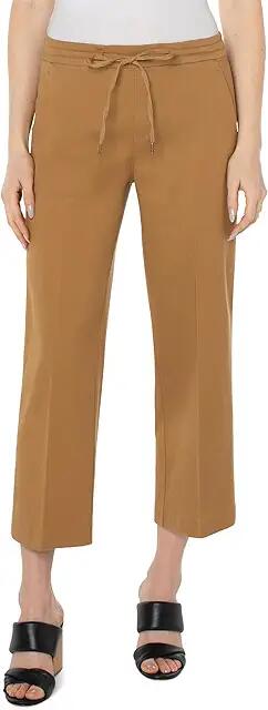 Liverpool Los Angeles Kelsey Crop Trousers with Tie Front Waistband (Granola) Women's Dress Pants Cover