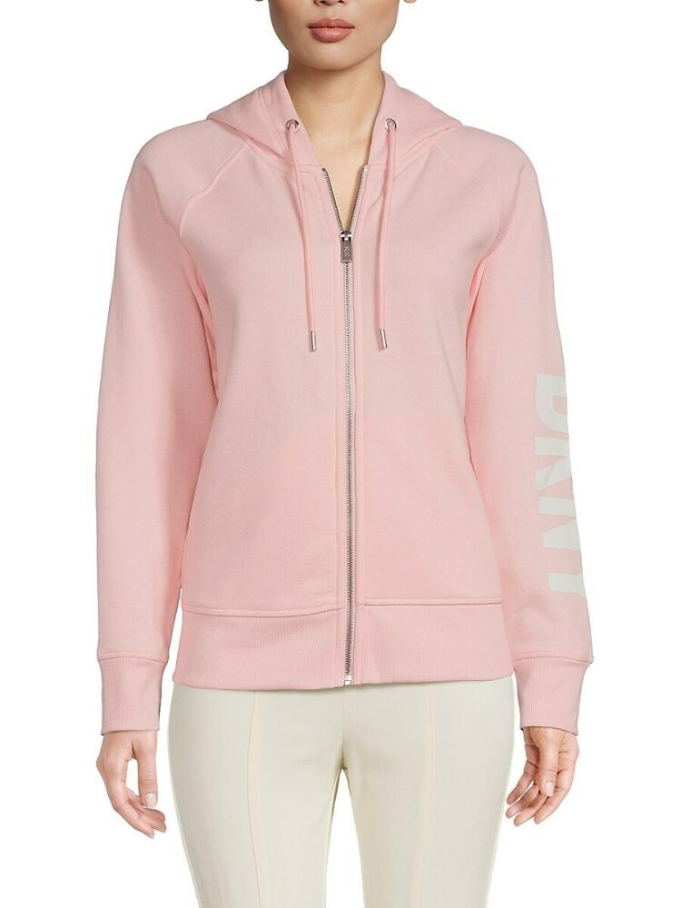 DKNY Sport Women's Logo Raglan Hoodie - Pink Cover