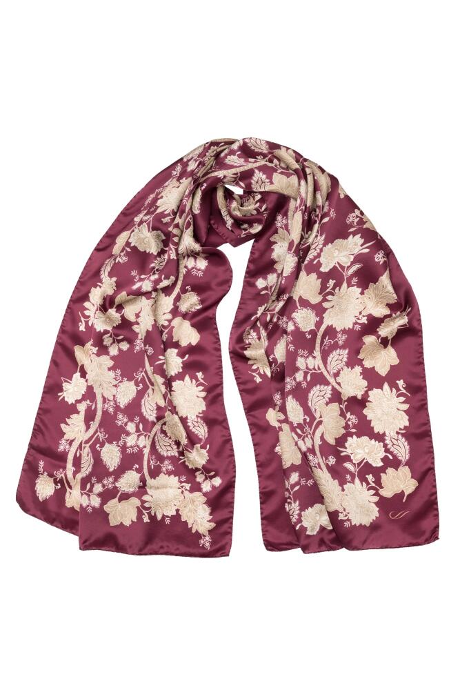 Elizabetta Esmeralda - Silk Scarf/Shawl for Women in Burgundy Cover