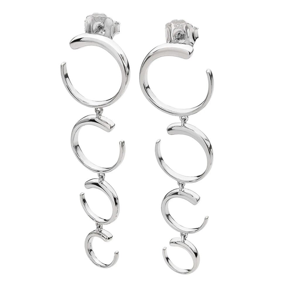 Lucy Quartermaine Quarter Luna Earrings in Sterling Silver Cover