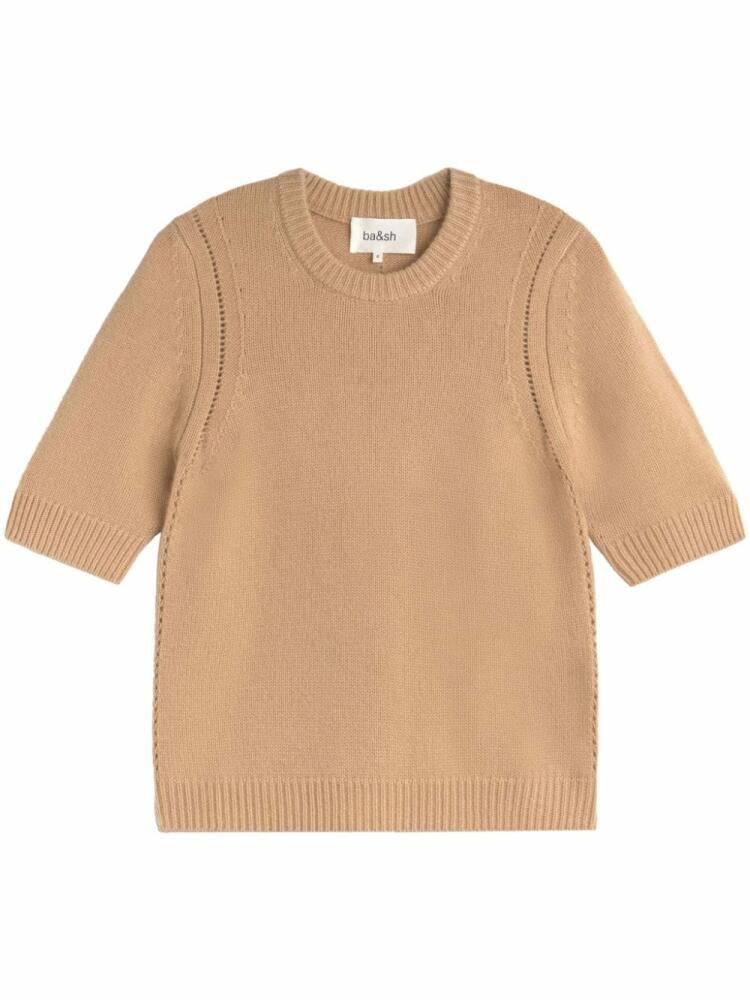 Ba&Sh cashmere short sleeve top - Neutrals Cover