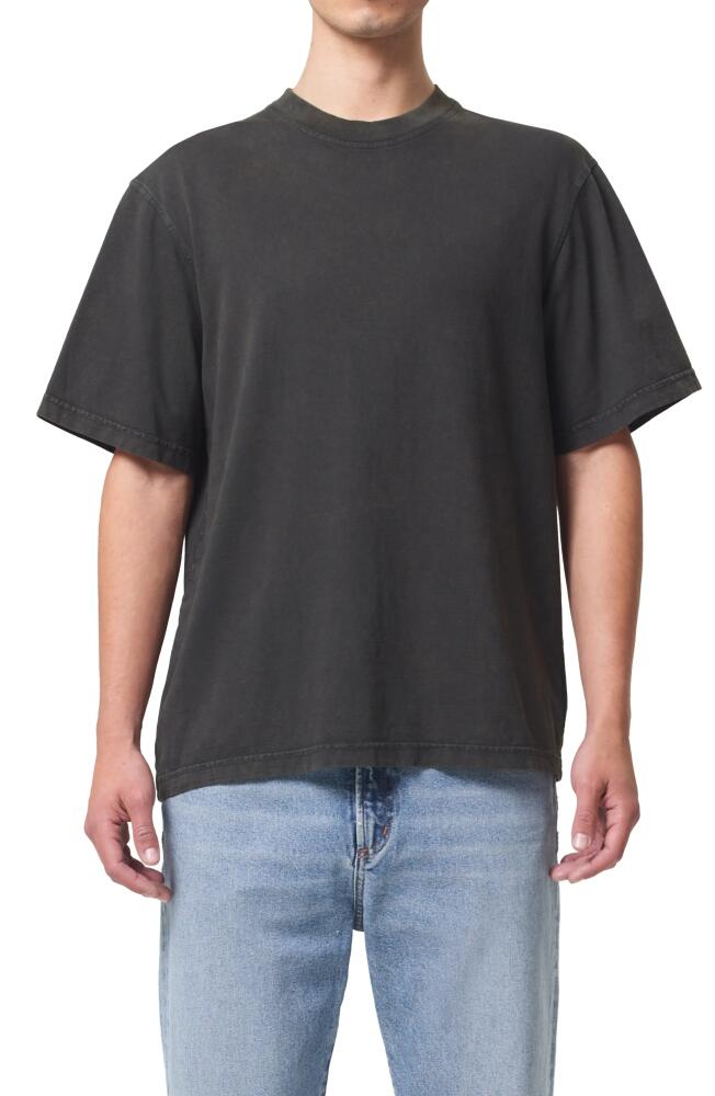 AGOLDE Asha Oversize Mock Neck T-Shirt in Fracture Cover