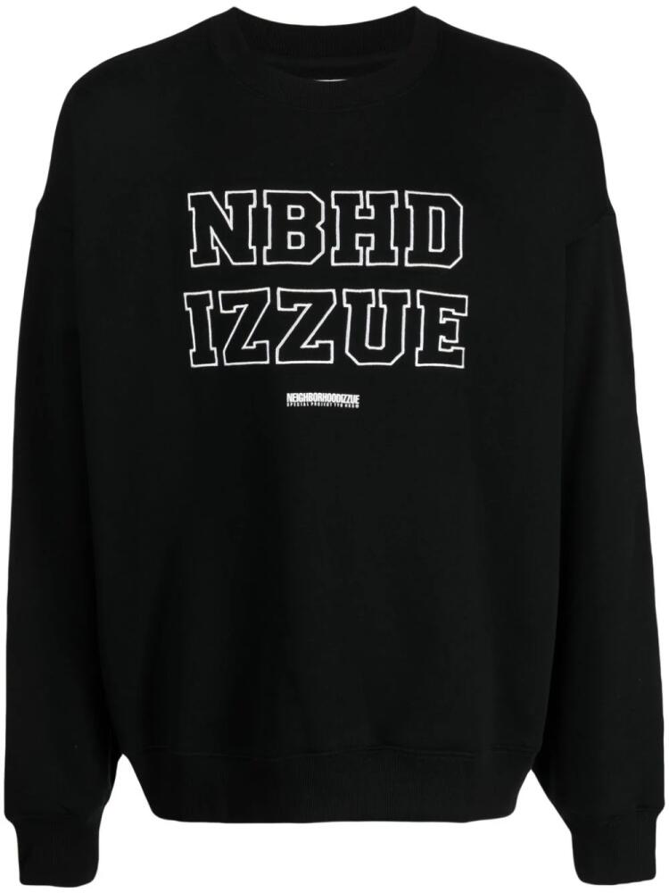 izzue slogan-print cotton-blend sweatshirt - Black Cover