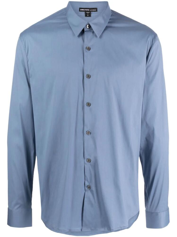 James Perse cotton-blend poplin shirt - Blue Cover