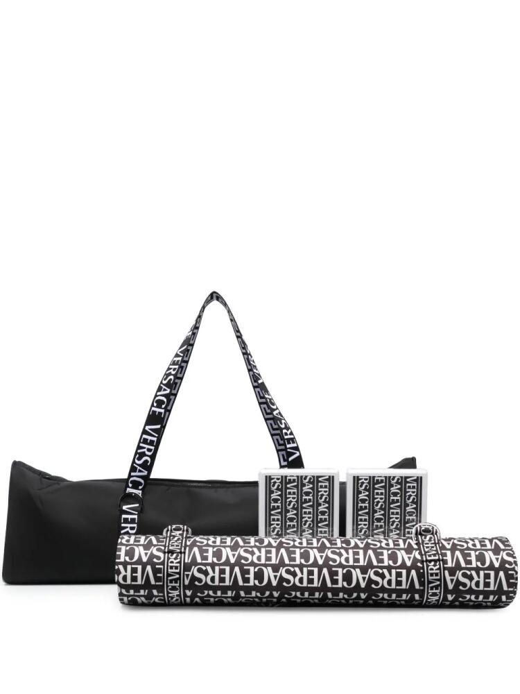 Versace logo-tape gym bag - Black Cover