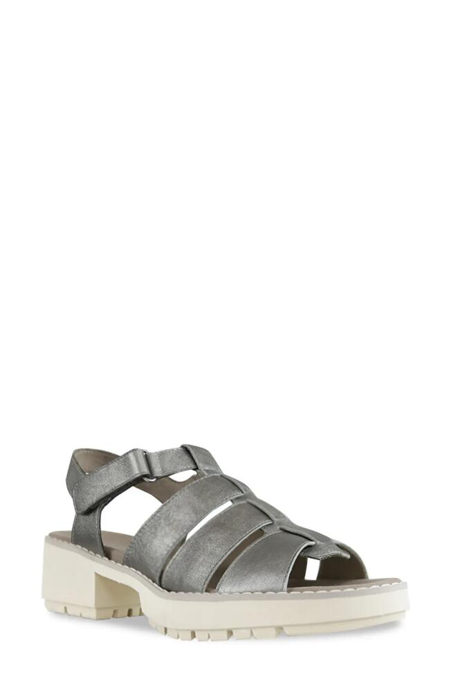 Munro Marley Fisherman Sandal in Silver Metallic Cover