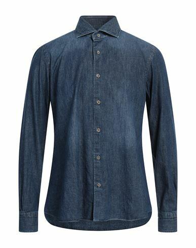 Dandylife By Barba Man Denim shirt Blue Size 15 ½ Cotton Cover