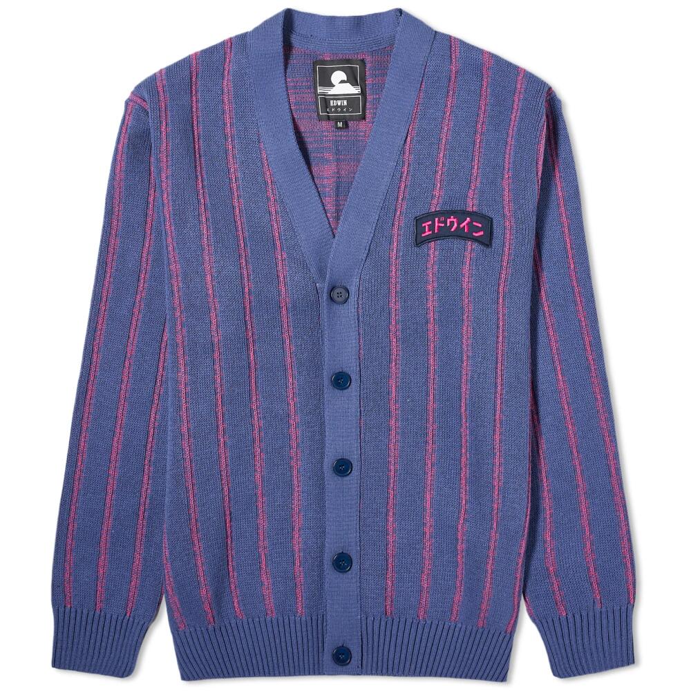 Edwin Men's Vega Cardigan in Navy/Pink Cover