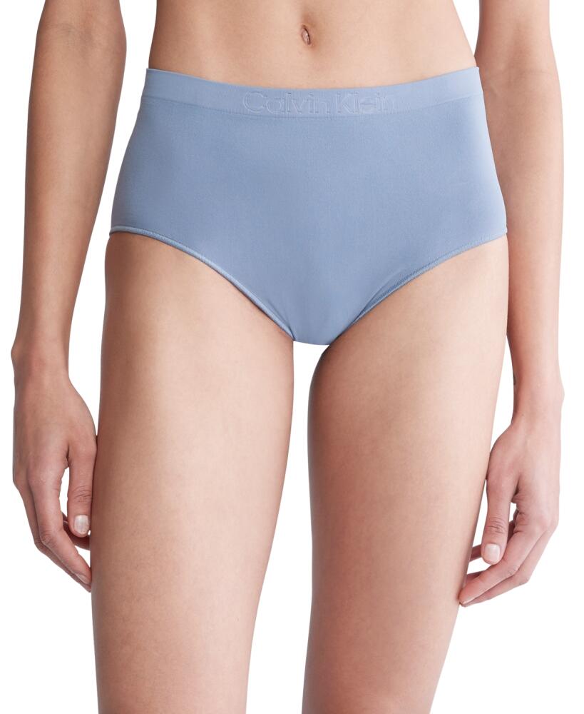 Calvin Klein Women's Bonded Flex Seamless High-Rise Bikini Brief Underwear QD5160 - Flint Stone Cover