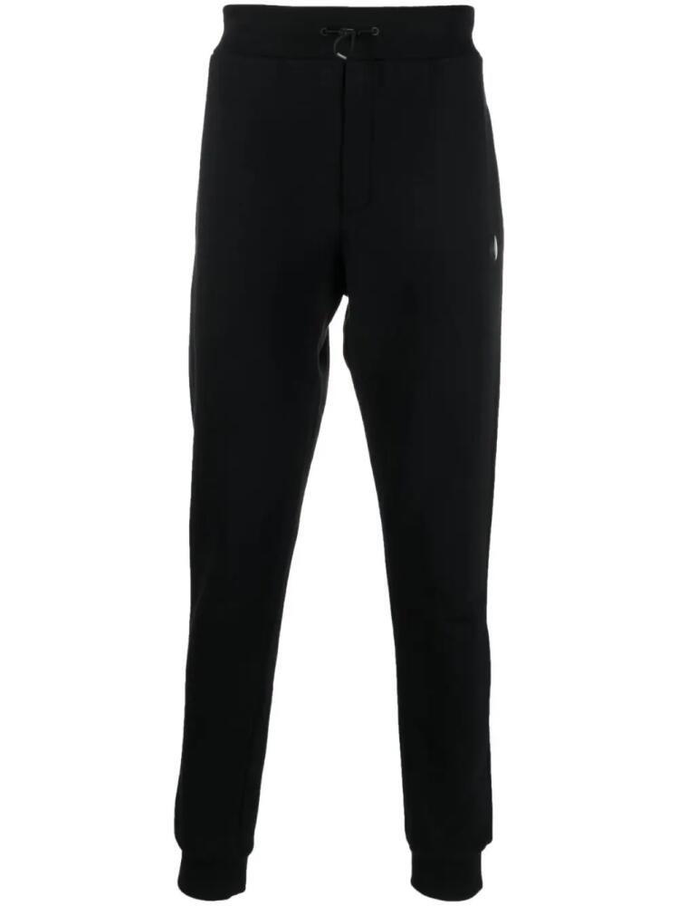 Plein Sport logo-patch cotton track pants - Black Cover