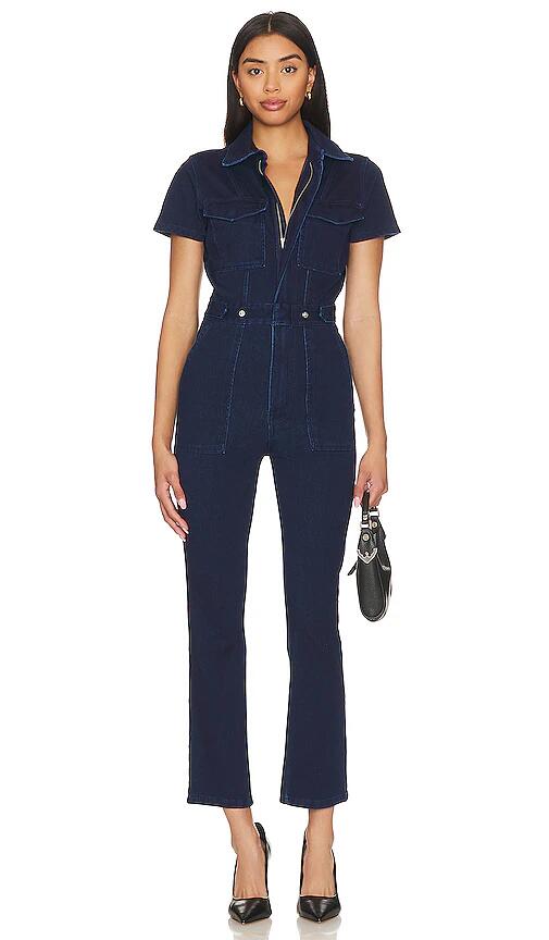 Good American Fit For Success Jumpsuit in Denim-Dark Cover