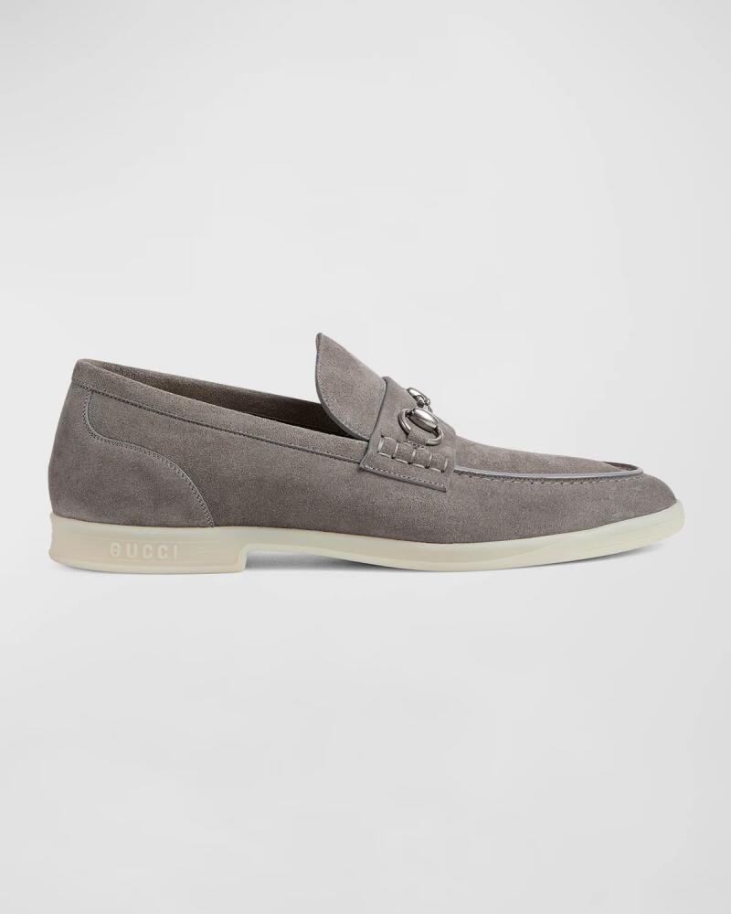 Gucci Men's Konrad Suede Bit Loafers Cover