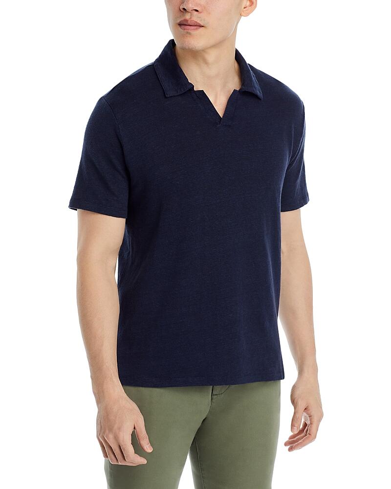 Officine Generale Heathered Open Collar Short Sleeve Polo Shirt Cover