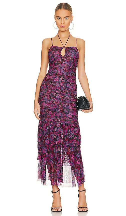 MISA Los Angeles Nicola Midi Dress in Pink Cover