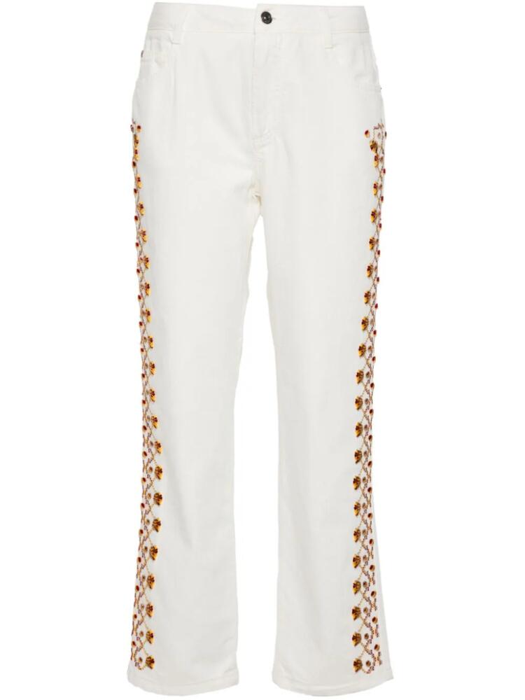 Ermanno Scervino embroidered jeans - White Cover