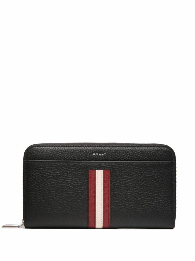 Bally logo-print leather wallet - Black Cover