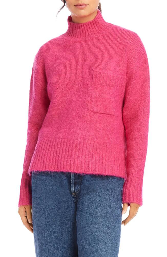 FIFTEEN TWENTY Colette Turtleneck Sweater in Hot Pink Cover