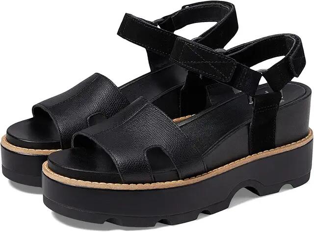 SOREL Joanie IV Ankle Strap Wedge (Black/Black) Women's Shoes Cover