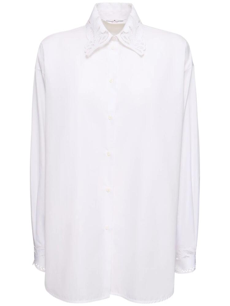 ERMANNO SCERVINO Embroidered Cotton Shirt Cover