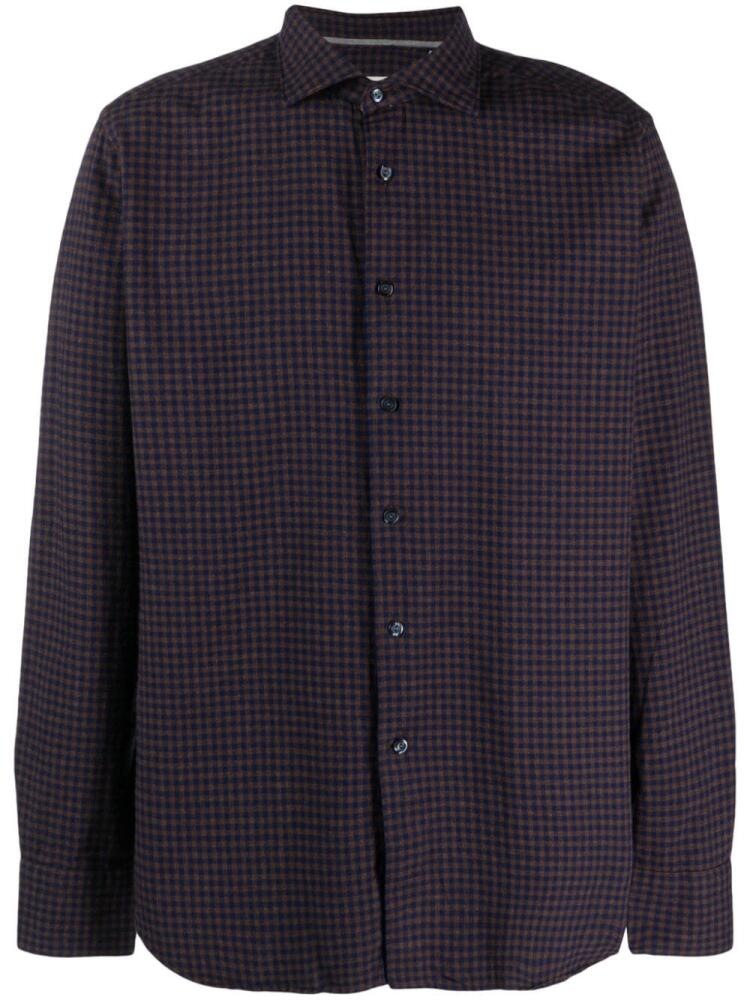 Tintoria Mattei gingham-check cotton shirt - Blue Cover