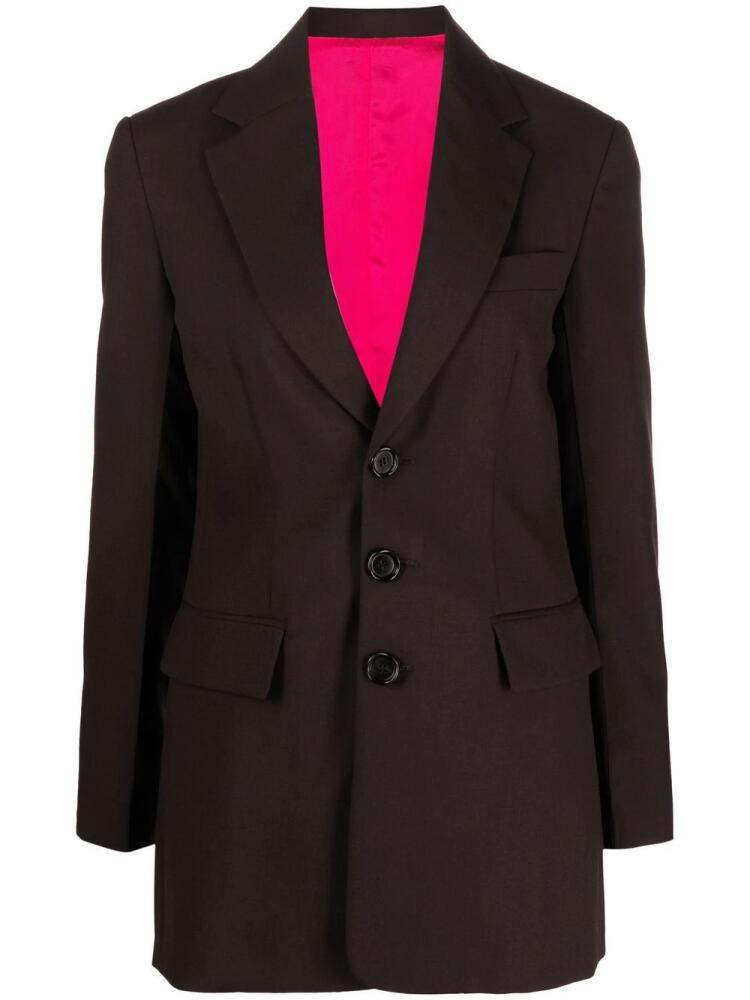 Marni single-breasted wool blazer - Brown Cover