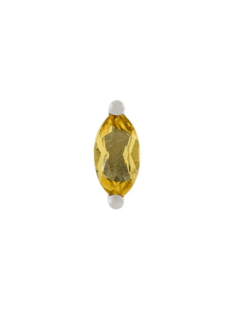 Delfina Delettrez 18kt gold Dots Solitaire beryllium and pearl earring - Yellow Cover