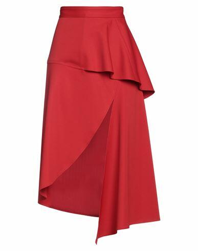 Jw Anderson Woman Midi skirt Red Polyester, Elastane Cover