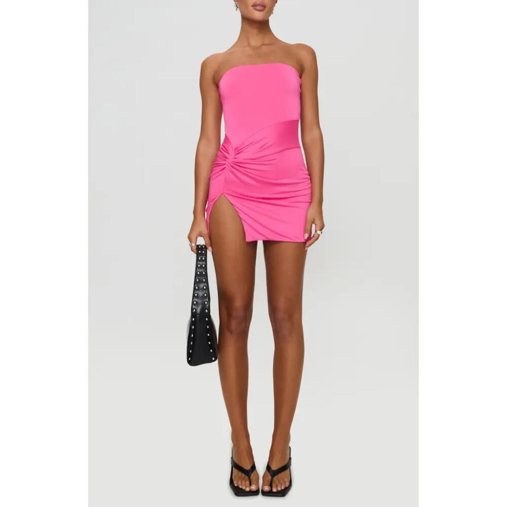 Princess Polly Electric Strapless Minidress in Pink Cover