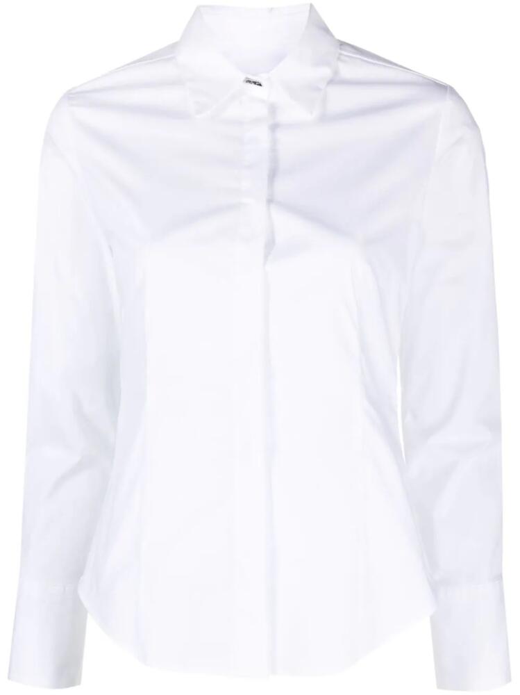 DONDUP pointed-collar stretch-cotton shirt - White Cover