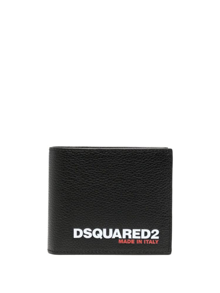 DSQUARED2 logo-debossed bi-fold wallet - Black Cover