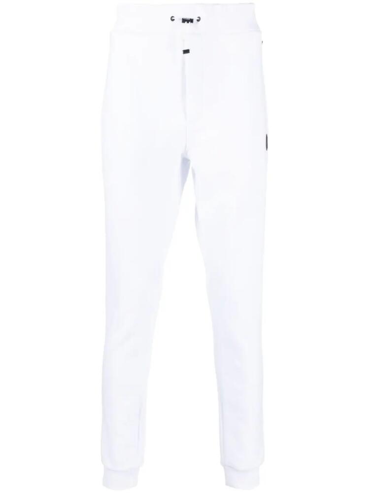 Plein Sport logo-plaque cotton track pants - White Cover