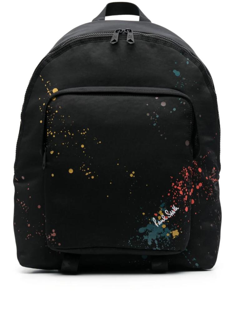 Paul Smith paint-splatter backpack - Black Cover