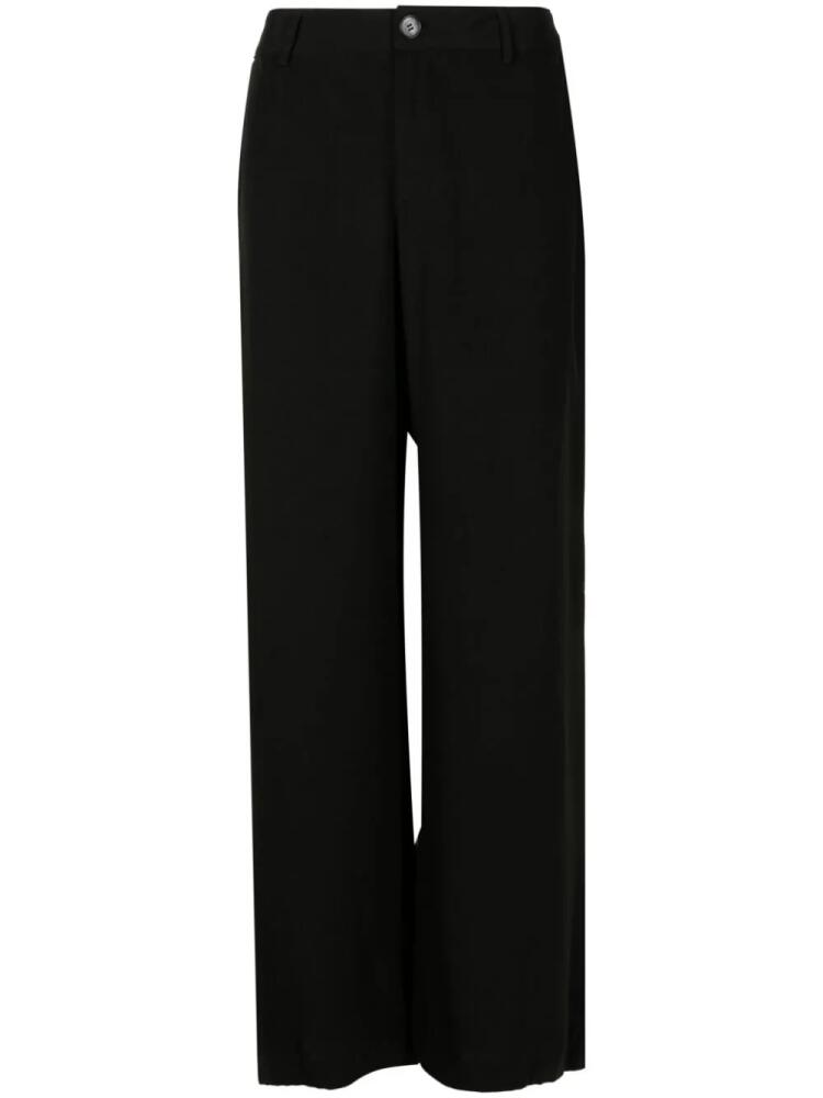 Uma | Raquel Davidowicz Patinete crepe wide-leg trousers - Black Cover