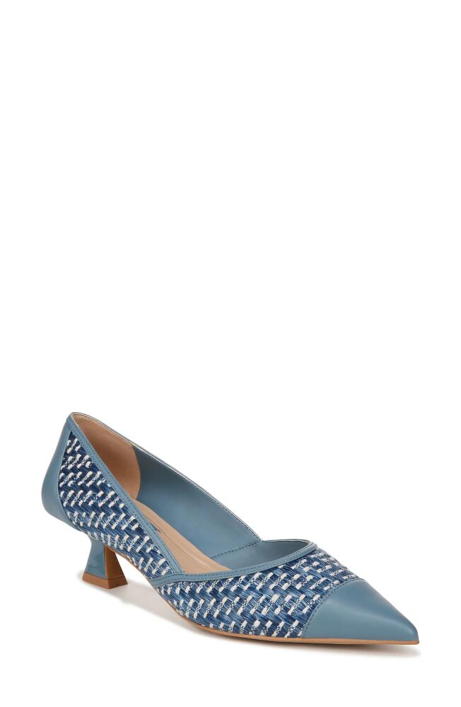 Franco Sarto Darcy Pointed Toe Kitten Heel Pump in Blue Milti Cover