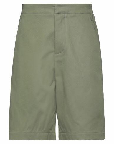 Oamc Man Shorts & Bermuda Shorts Military green Cotton Cover