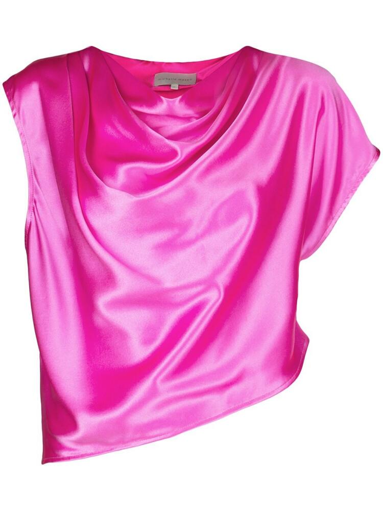 Michelle Mason asymmetric drape top - Pink Cover