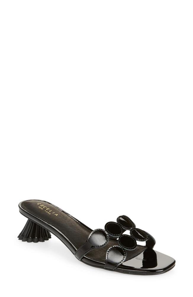 Cecelia New York Bunny Slide Sandal in Black Patent Cover