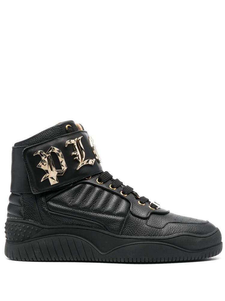 Philipp Plein logo high-top sneakers - Black Cover