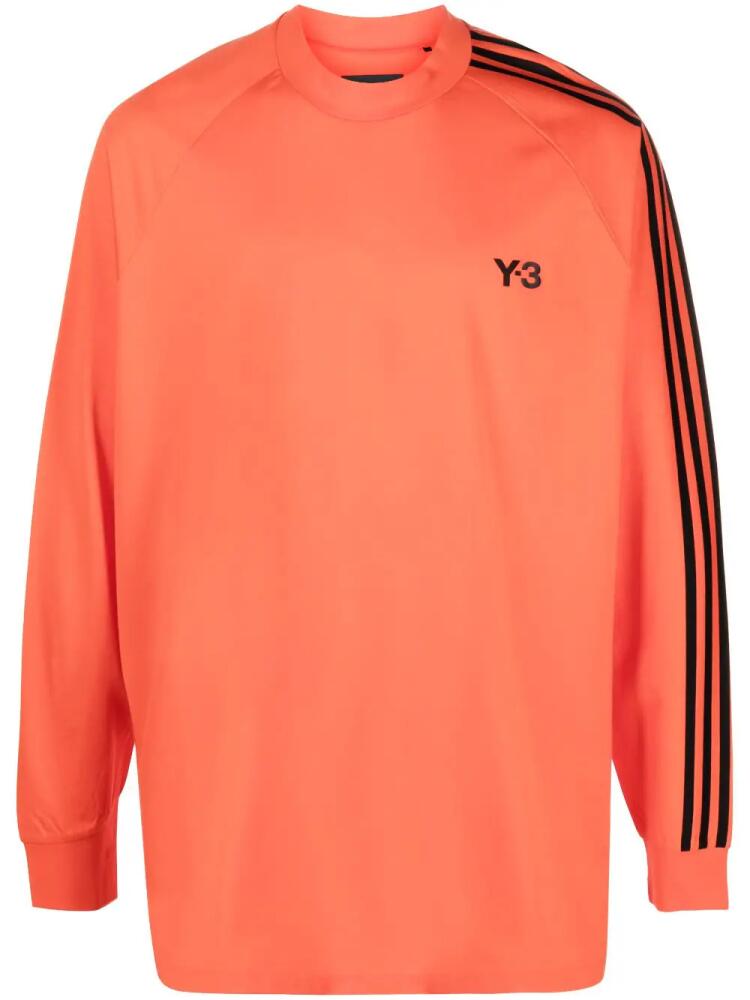 Y-3 reflective logo-print cotton sweatshirt - Orange Cover