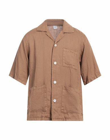 Aspesi Man Shirt Camel Linen Cover