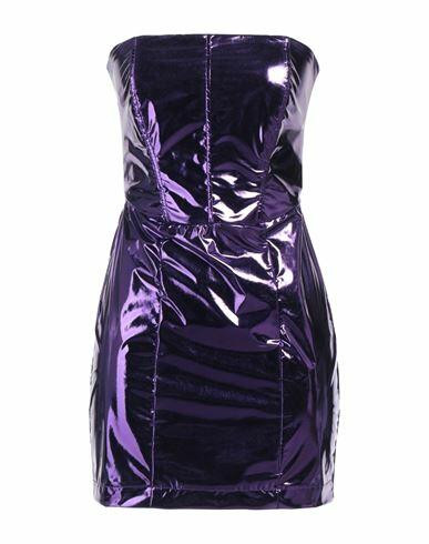 Patrizia Pepe Sera Woman Mini dress Purple Polyurethane, Polyester, Elastane Cover