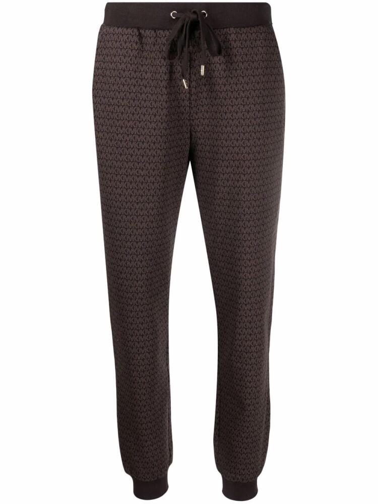 Michael Kors monogram-print track trousers - Brown Cover