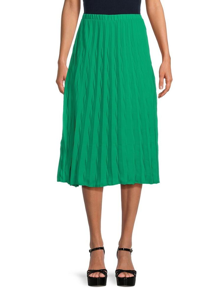 NANETTE nanette lepore Women's Knit A Line Midi Skirt - Cabana Green Cover